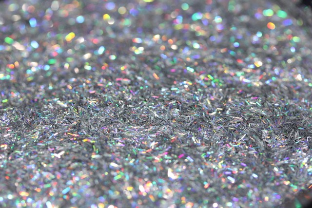 Holographic Silver Sequin Bar shaped Glitter for slime, tinsel